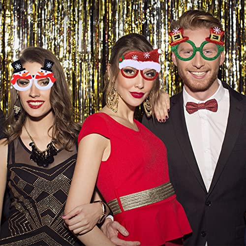 Herefun 15 pcs Occhiali di Natale, Creativi Natale...