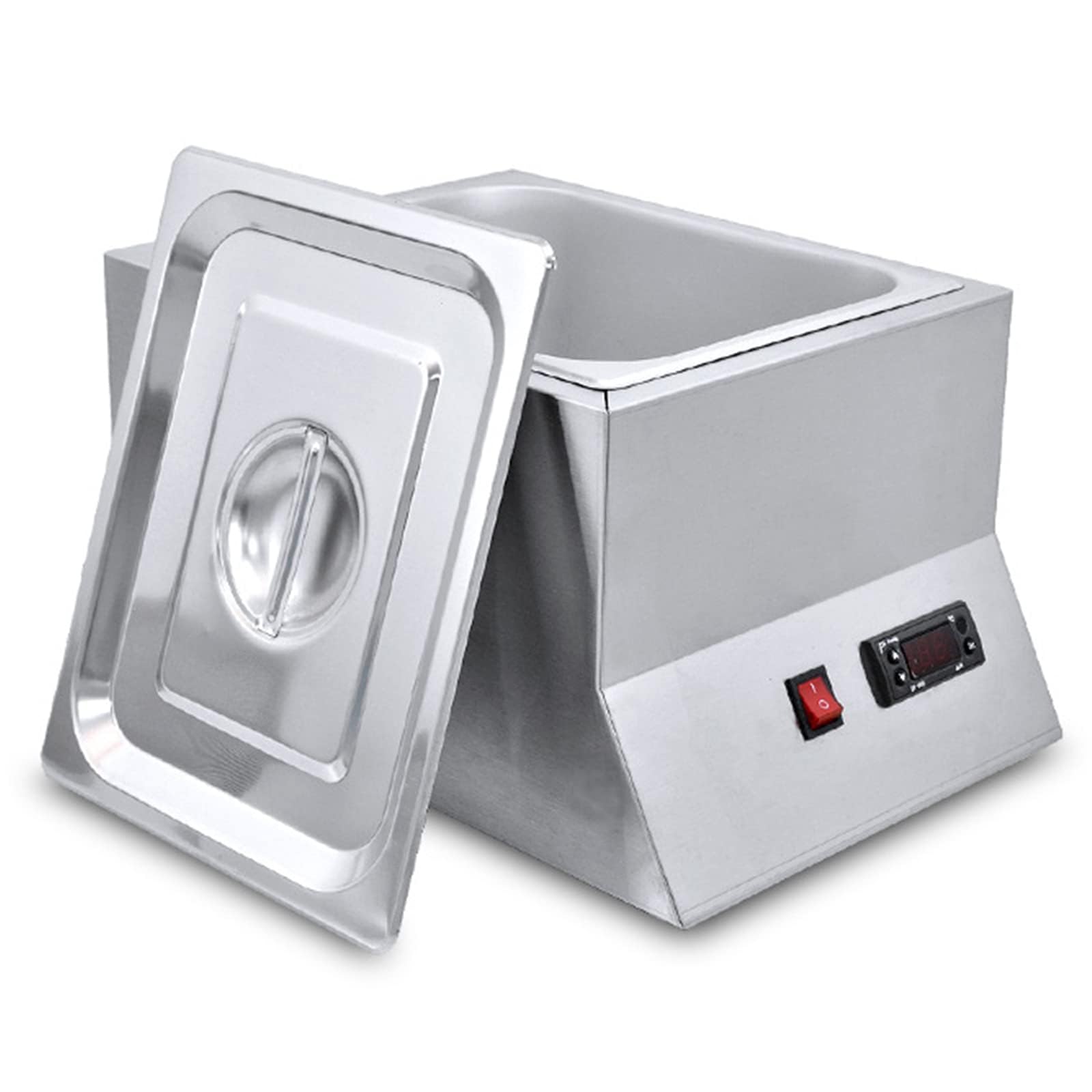Templadora Chocolate, Olla EléCtrica para Fundir Chocolate 250W, Calentador Chocolate, Calentador Alimentos EléCtrico Acero Inoxidable con Control Digital Temperatura para Derretir,Silver