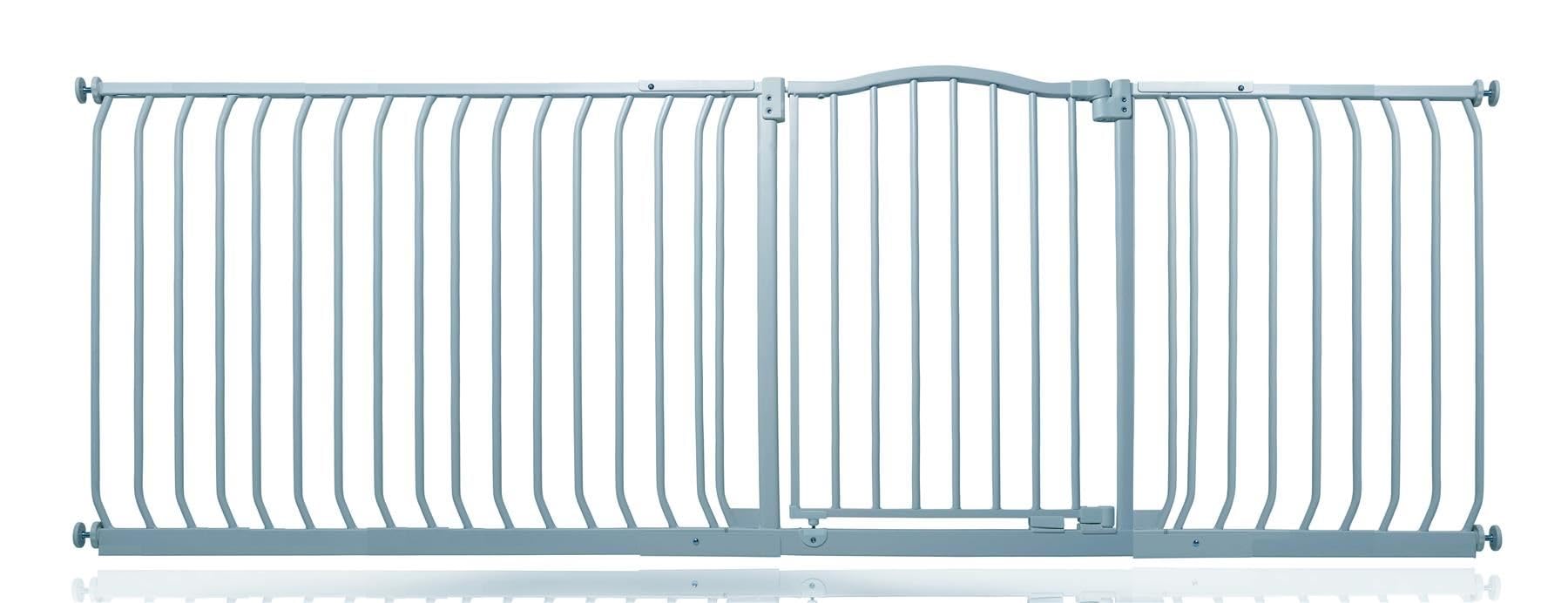 Safetots Curved Top Safety Gate, 216cm - 225cm, Matt Grey, Pressure Fit Stair Gate, Baby Gate for Doors Hallways and Spaces, Safety Barrier, Easy Installation