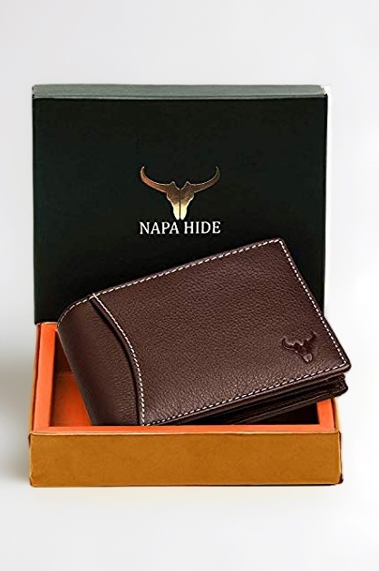 NAPA HIDE Brown Leather Men's Wallet (NPH)