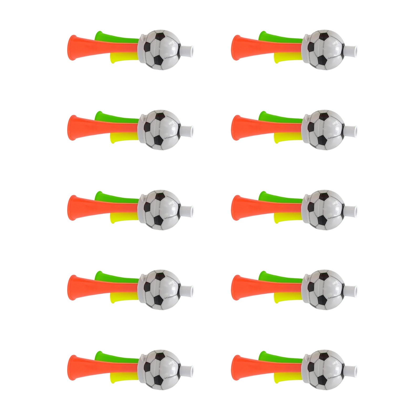 Jazuaiao Of 10 Colorful Football Horns Random Color Loud Cheering Fan Noise Maker for Sports Event Parties Party Noise Maker