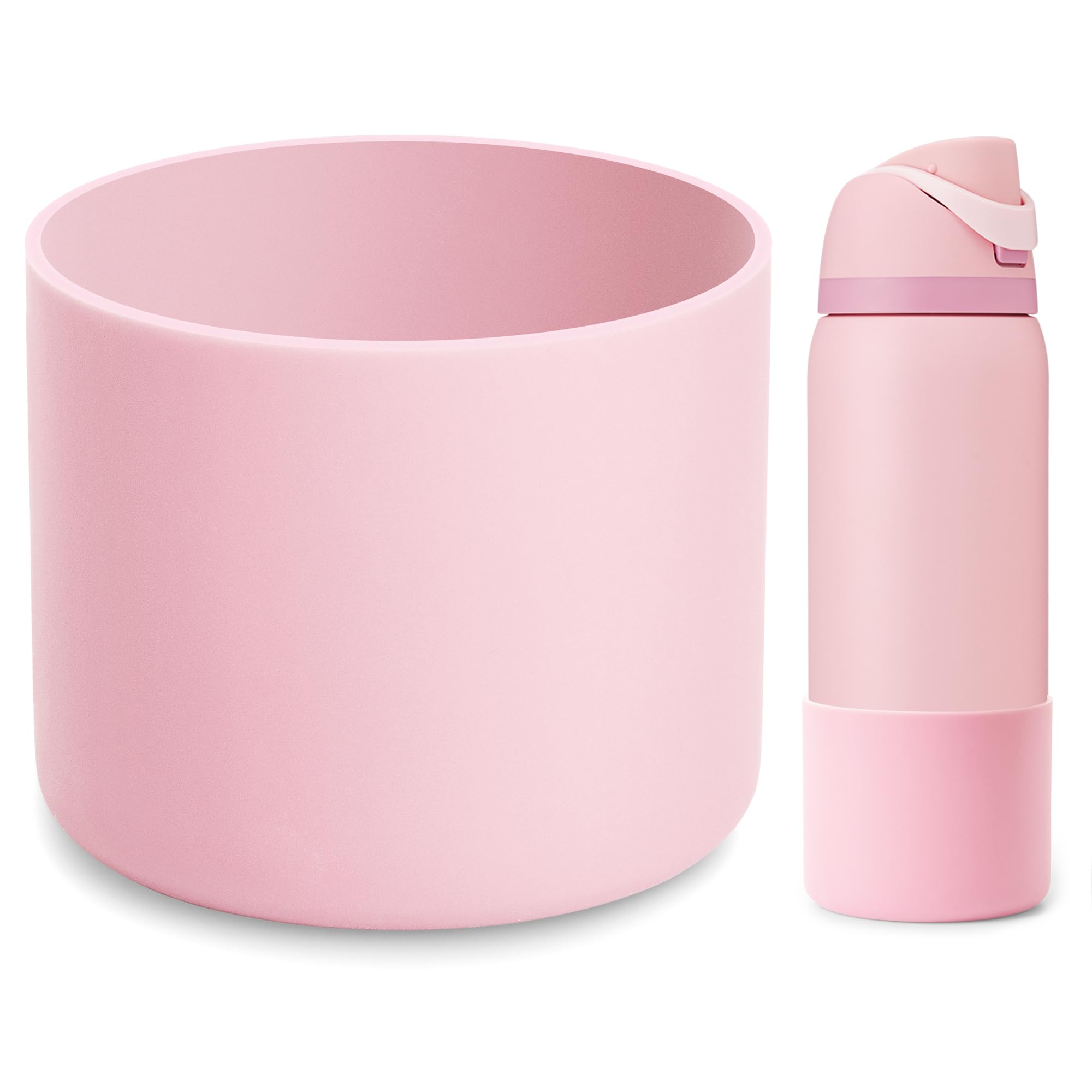 BUTRRRK Silicone Water Bottles Boot for Owala 32 oz, Anti-Slip Protective Sleeve Bottom for Owala (Light Pink)