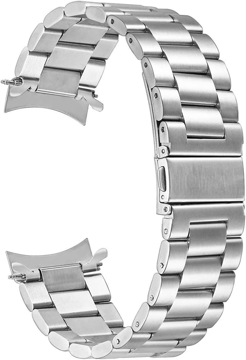 SDFFGHJ 22mm Curved Connector Stainless Steel Strap Compatible with Samsung Galaxy 46MM Gear S3 Classic Frontier Band Wrist Bracelet Galaxy Watch 46