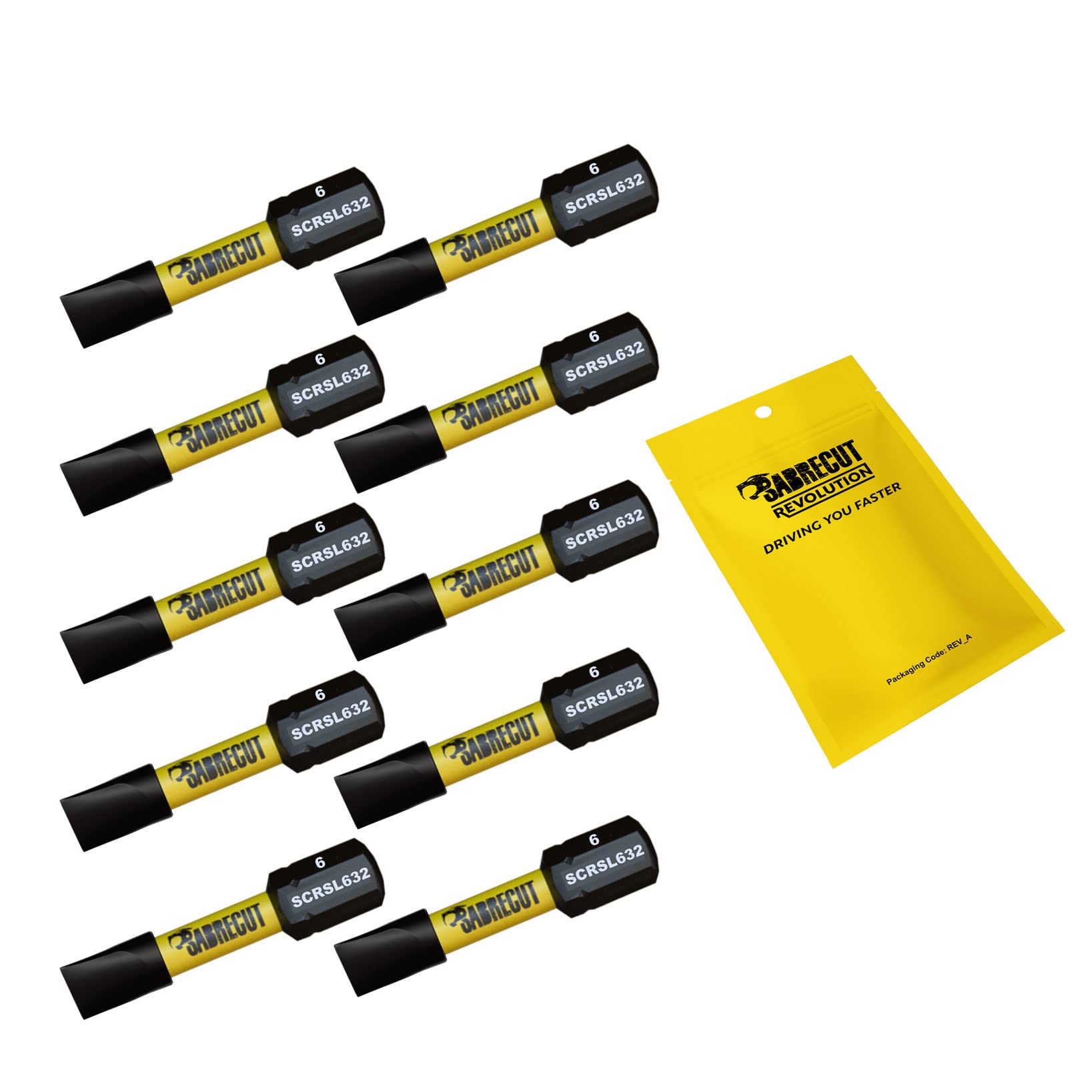 SabreCut Impact Bits SL6 32mm x 10 - Milwaukee DeWalt Professional
