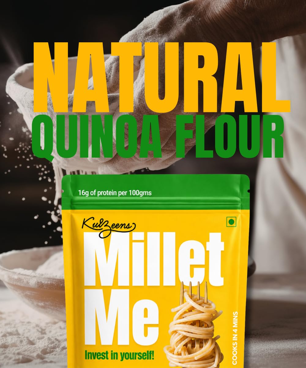 Millet Me by Kuizeens Gluten-Free Quinoa Noodles - 220g (Pack of 2) Protein & Fiber-Rich | Easy-to-Make | Rich in Nutrients | No MSG | No Preservatives | Low Glycemic | Jain | No Onion & Garlic 2