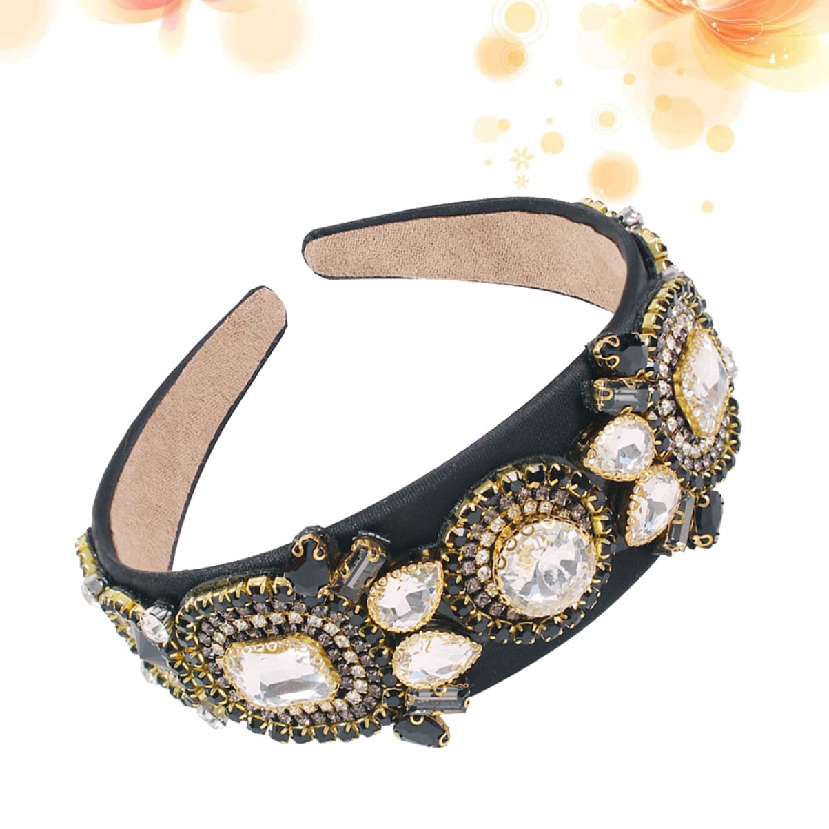 FOMIYES 2stücke Vintage Rhinestone Haarband Damen Weiß Breiter Haarschmuck Für Partys Und Alltag Elegantes Design Mit Feiner Verarbeitung Für Besondere Anlässe Und Stilvolles