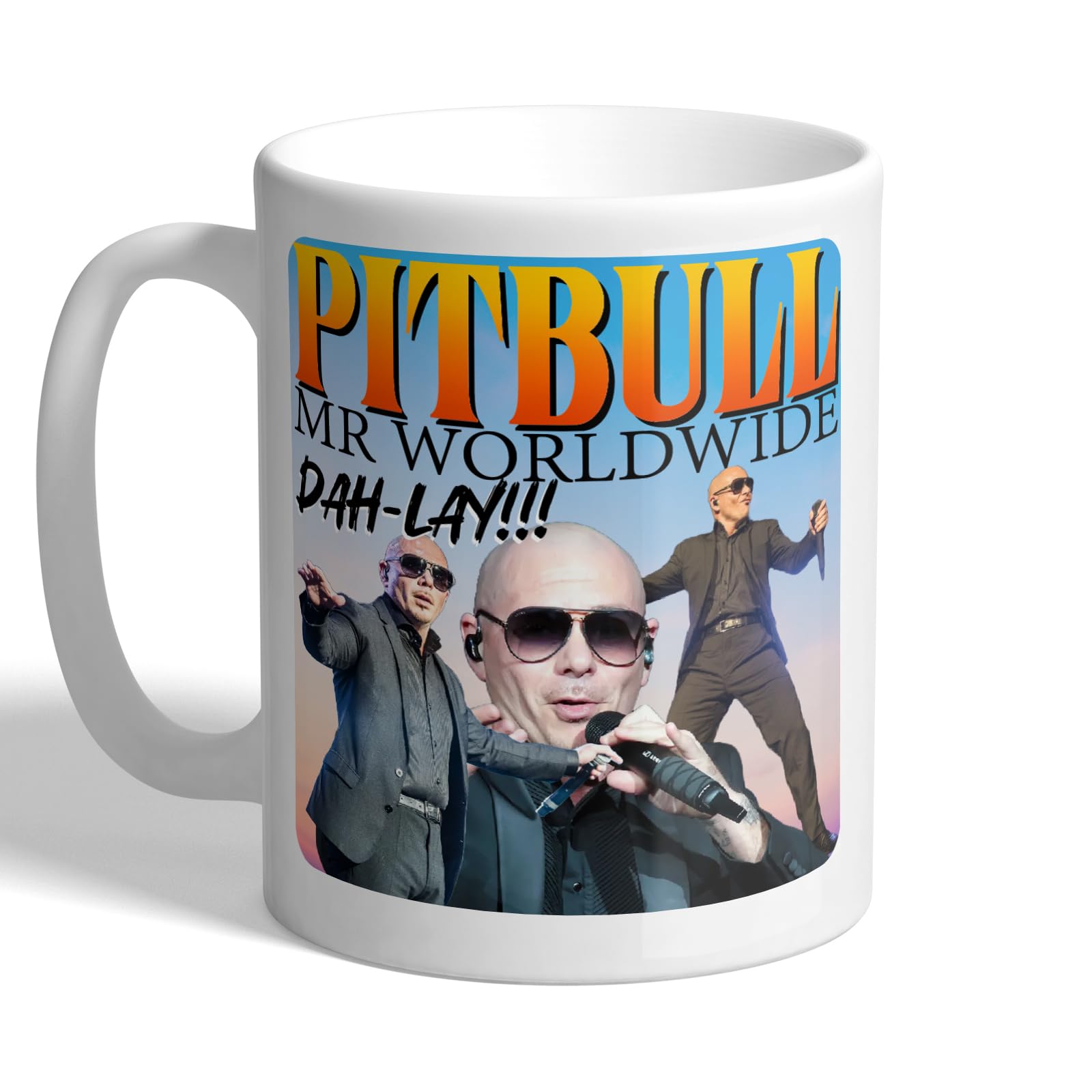 I Love Mugs - Pitbull - Mr Worldwide - Music Fan Mug, Ceramic, 11fl.oz.