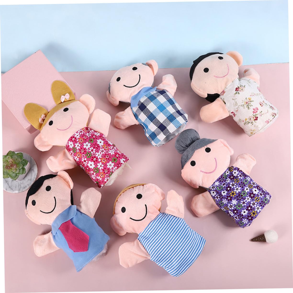 Pupazzi da Mano per Bambini 6 Pezzi, Peluche, Gioco Educativo