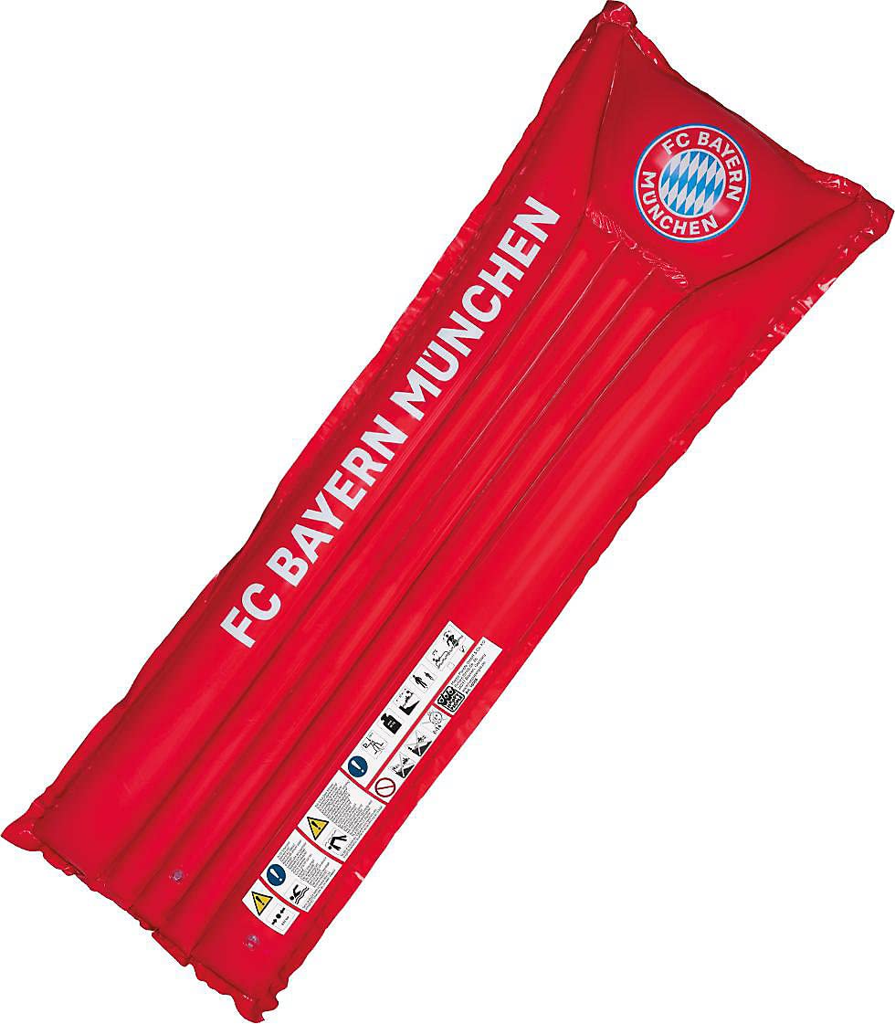 FC Bayern München Luftmatratze - Rote Badematte Mit FCB Logo & Greetings Motiv 183x69cm