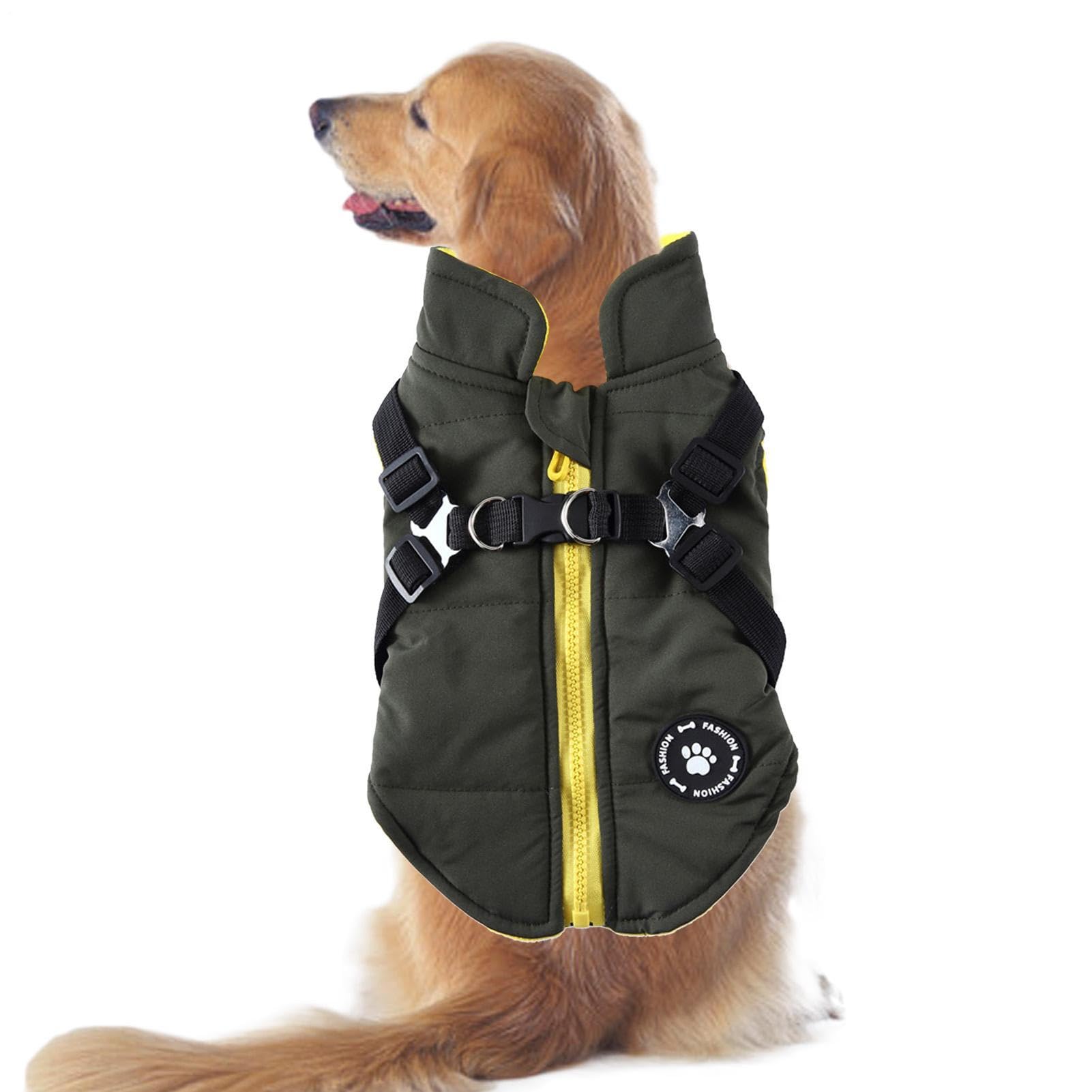 Dog Winter Coat, Waterproof Winter Coat for Small Dogs, Warm Zip Up Dog