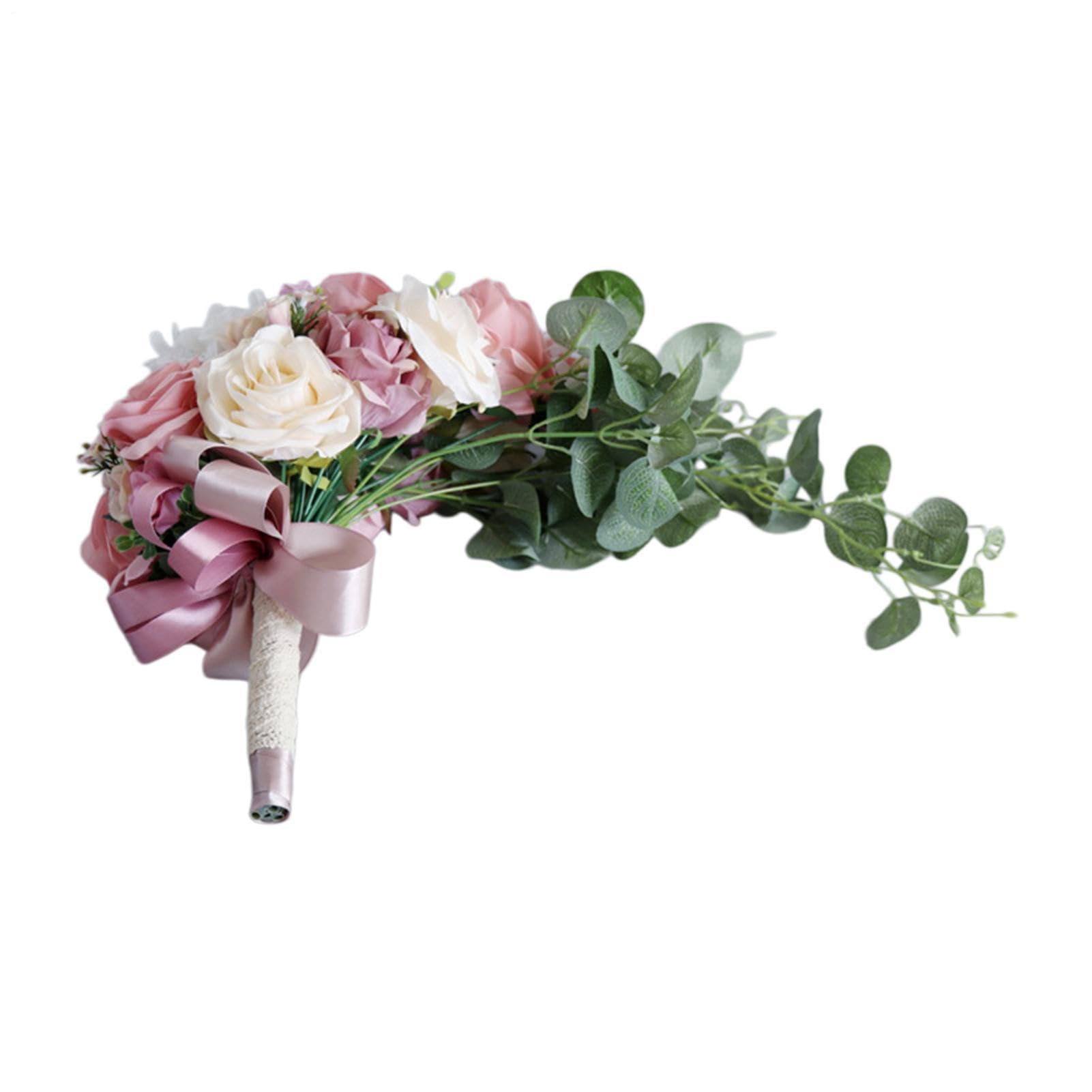 Generico Bouquet per la Sposa Realistico e Rustico a Cascata Artificiale
