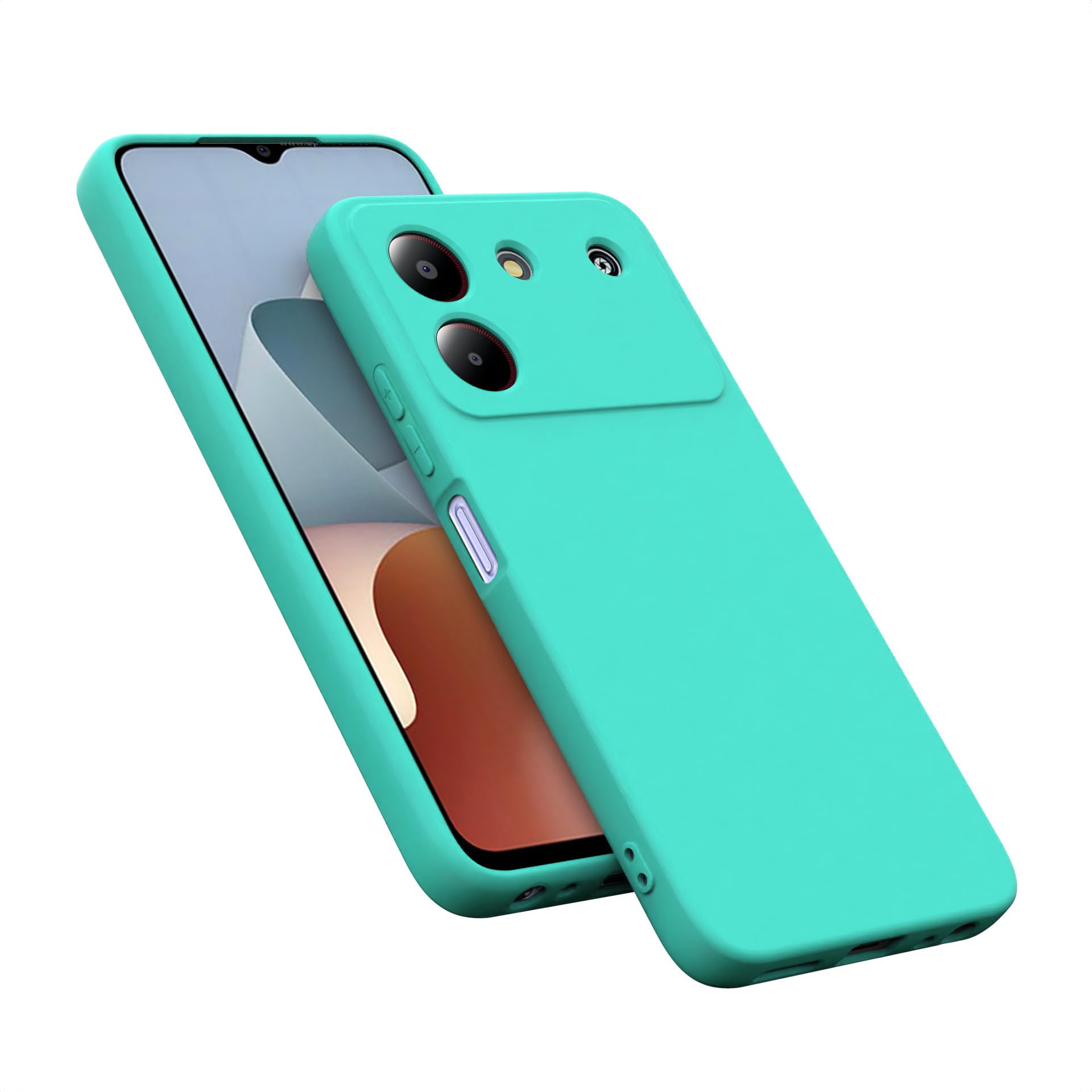 GOGME Cover per ZTE Blade A54 Liquido Silicone Custodia con Fodera Microfibra Antigraffio Antiurto Protezione Sottile e Morbida TPU Case, Rosso