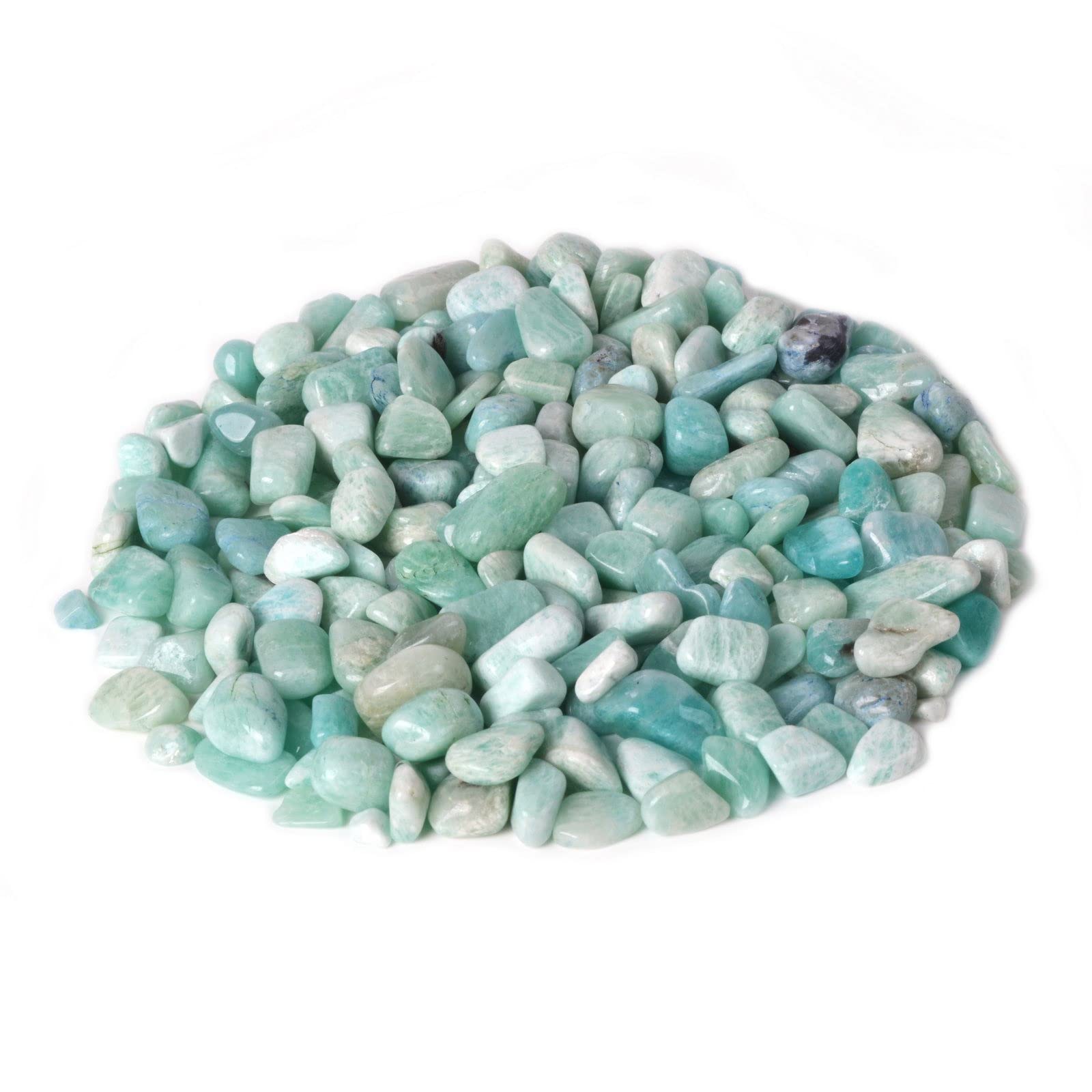 Justinstones Natural Amazonite Polished Chips Crushed Tumbled Stone Crystal Healing Embellishments 100 Grams