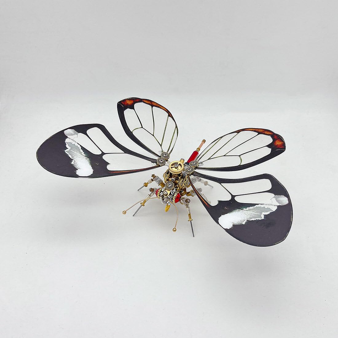 Modello di puzzle 3D a forma di farfalla, in metallo, steampunk, meccanico, Greta Oto, fai da te, kit di puzzle per adolescenti e adulti (150 pezzi)
