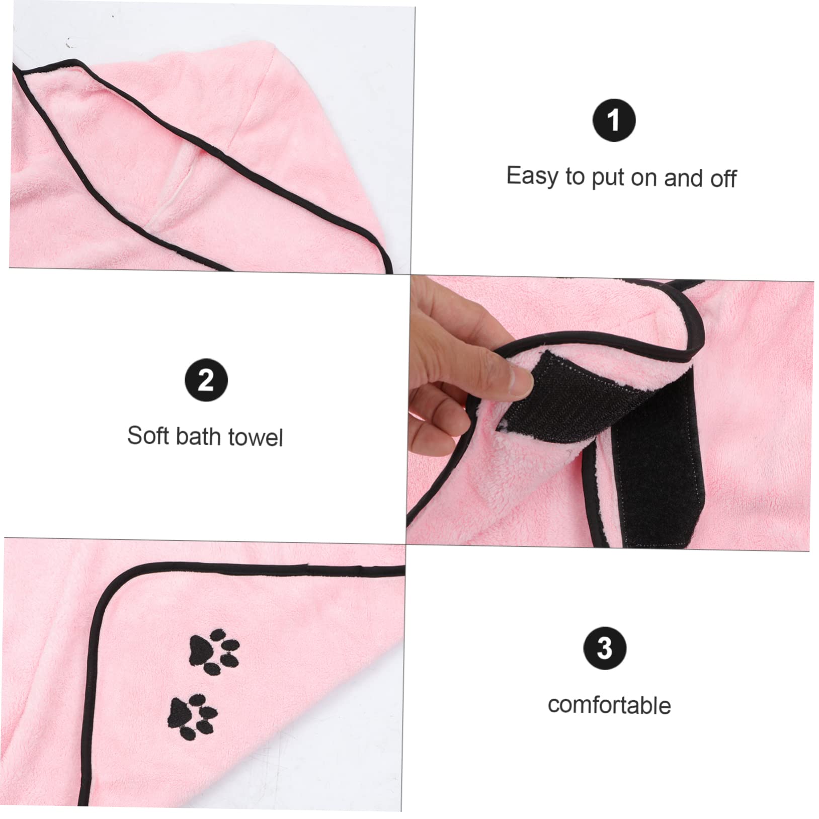SUPVOX 2pièces Serviette De Bain Absorbante pour Animaux Peignoir pour Chien Et Chat Rapide à Sécher Après Bain