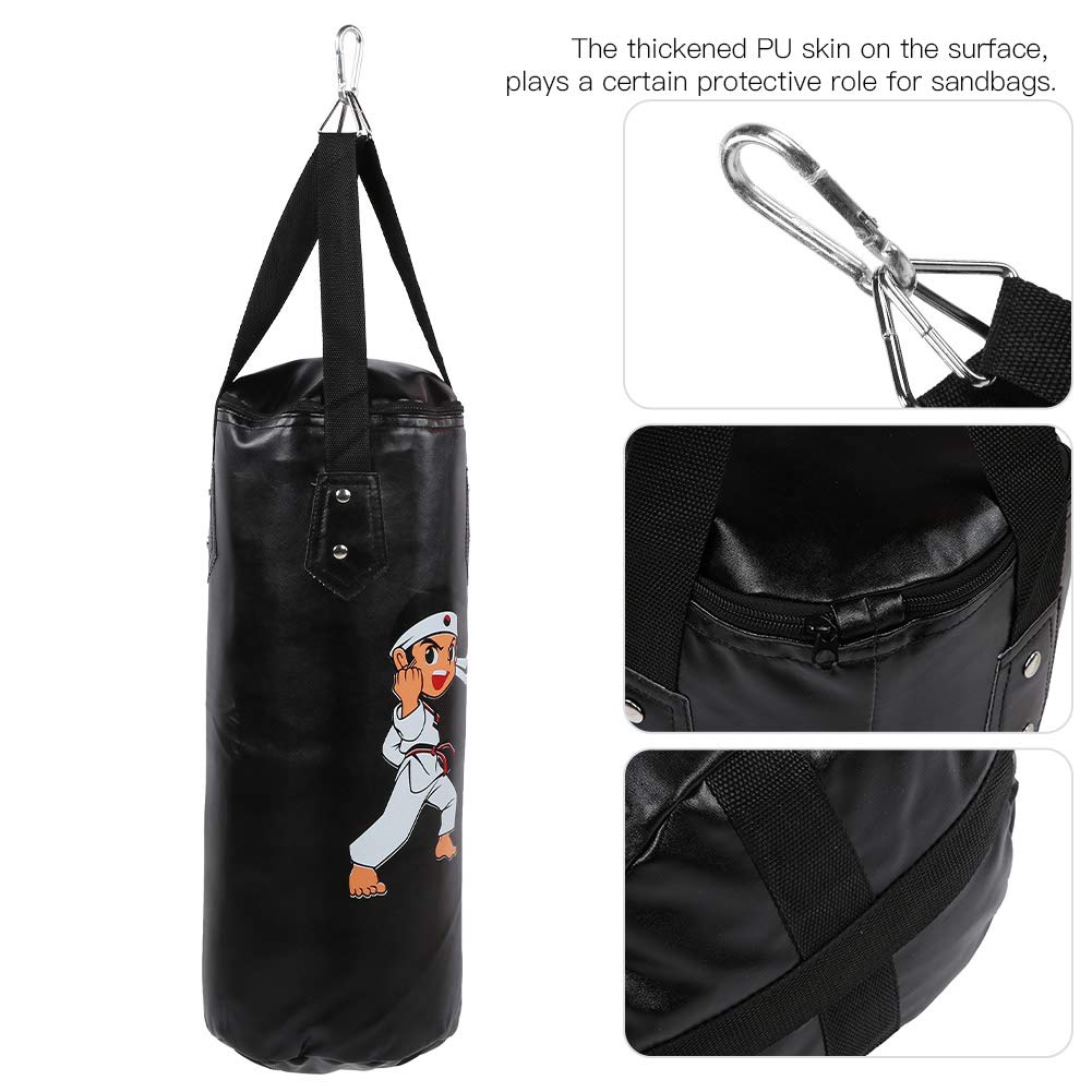Saco de Arena de Boxeo para niños Equipo Hueco de Entrenamiento MAGT Duradero Sanda Muay Thai Negro