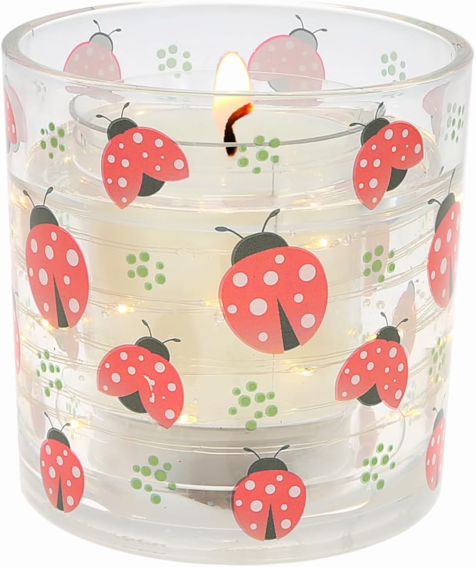 Pavilion Gift Company - Ladybugs - 3.5oz Candle LED Heat Activated Ladybug Nature Home Decor