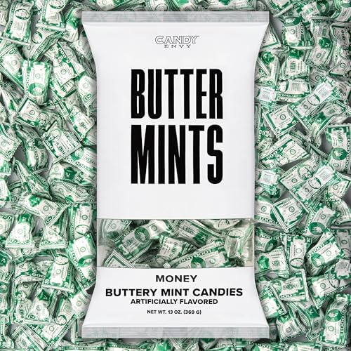 Candy Envy Money Buttermints - 13 oz. Bag - Approximately 100 Individually Wrapped Mints