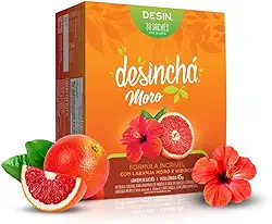 Desinchá Chá Sabores Laranja Moro + Hibisco - 30 Saches