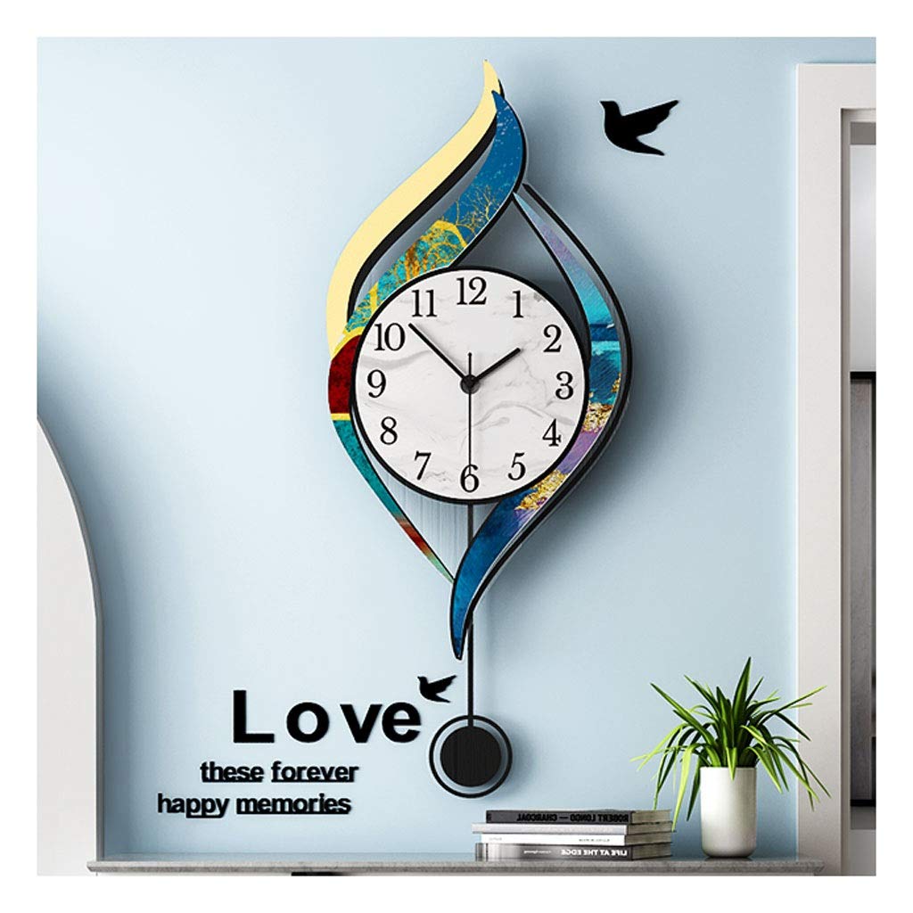Horloge murale moderne en acrylique grand format silencieux pour salon