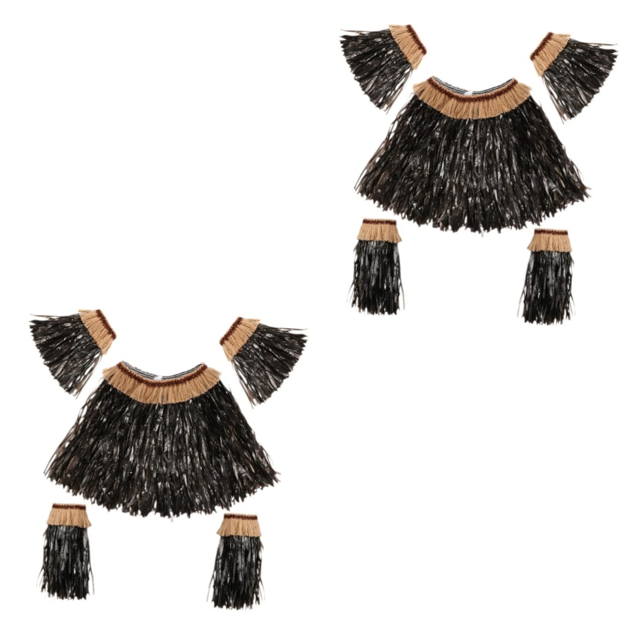 ibasenice 2 Juegos Hula Hawaiano Faldas De Para Mujer Chica Hula Falda Hula Falda Hawaiana Hula Falda Para Mujer Falda Luau Articulos De Ropa Paño Cordón Banquete