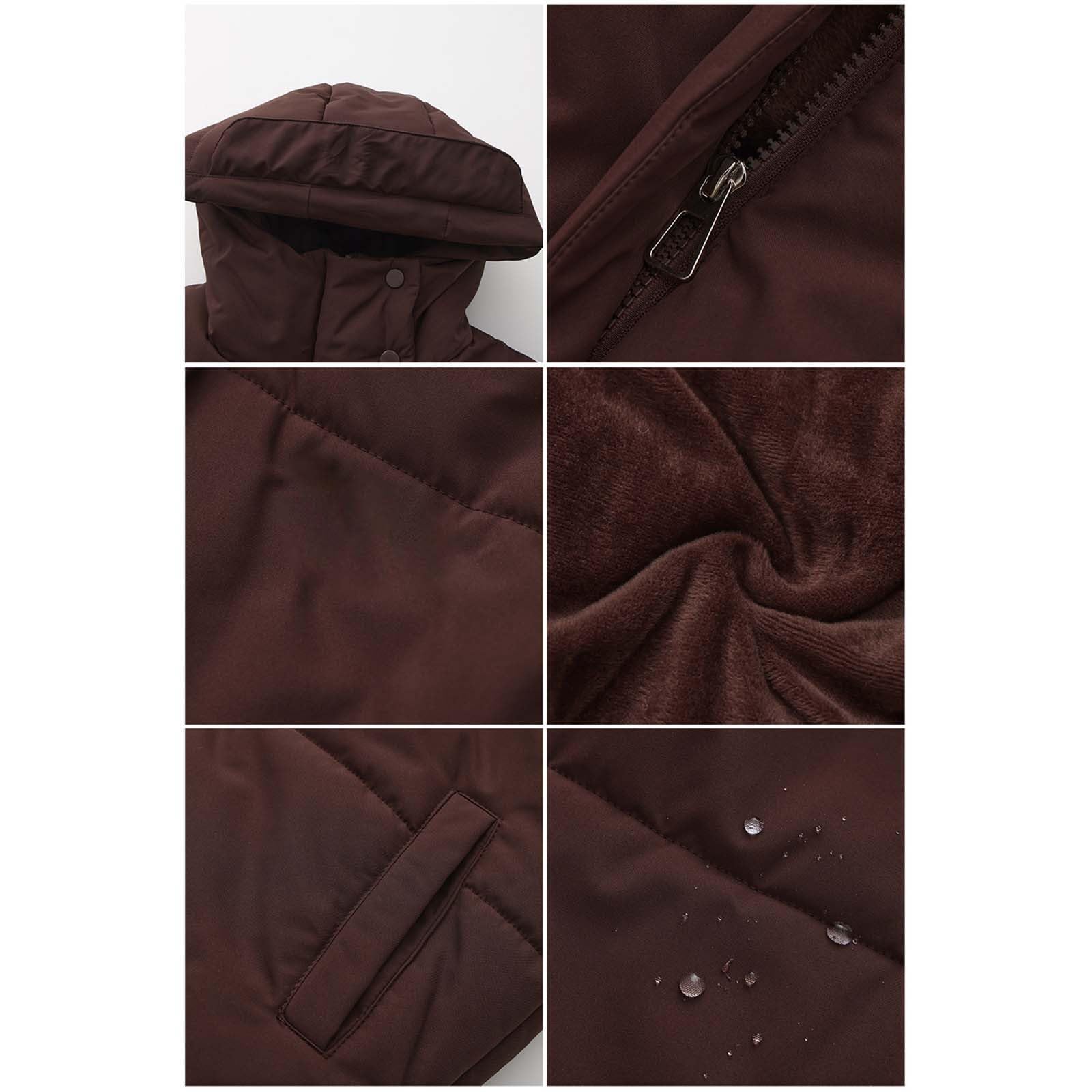 Chaqueta Mujer Abrigo Entretiempo Invierno Cazadora Plumiferos，Corto Grueso Mujer Chaqueta Invierno Desmontable Mangas Abrigo Exterior Casual Cálida Ligera Viaje Diario