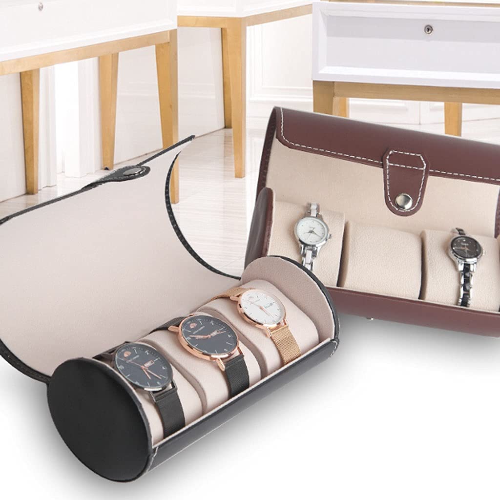 Uhrenbox Uhrenkasten Uhrenbox 9 Cm Lang 19,5 Cm Hoch, Männer Oder Frauen Mechanische Uhr Quarzuhr Leder Schwarz Zylinder Aufbewahrungsbox Schmuckschatulle Uhren Aufbewahrungsbox ( Blue : D , Size : 7.
