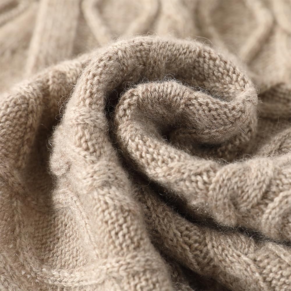 Oneshlee Bonnet d'hiver - Gants tactiles et écharpe longue - Pour femme - Avec balle en peluche - Chaud - Gants tricotés - Écharpe - 3 en 1 - Cadeau pour femme