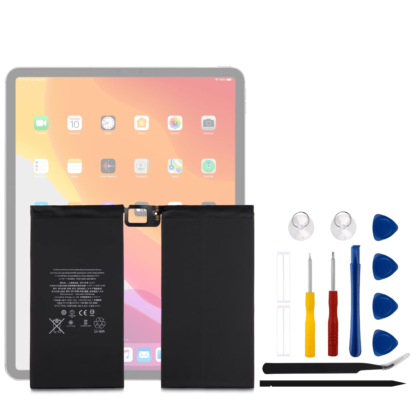 iPad Pro 12.9 第一世代128G PSEバッテリー新品100％ Amazon.com: Vvsialeek New A1577 Replacement Battery for Apple iPad