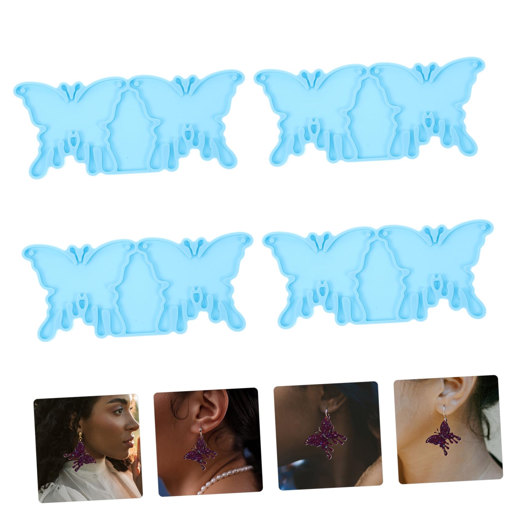 Angoily 16 Stk. Teiliges Silikonform für DIY Ohranhänger Schmuckherstellung Flexible Langlebige Gießform mit Einzigartigen Designs für Anhänger Ohrringe Vielseitig für Epoxidharz und