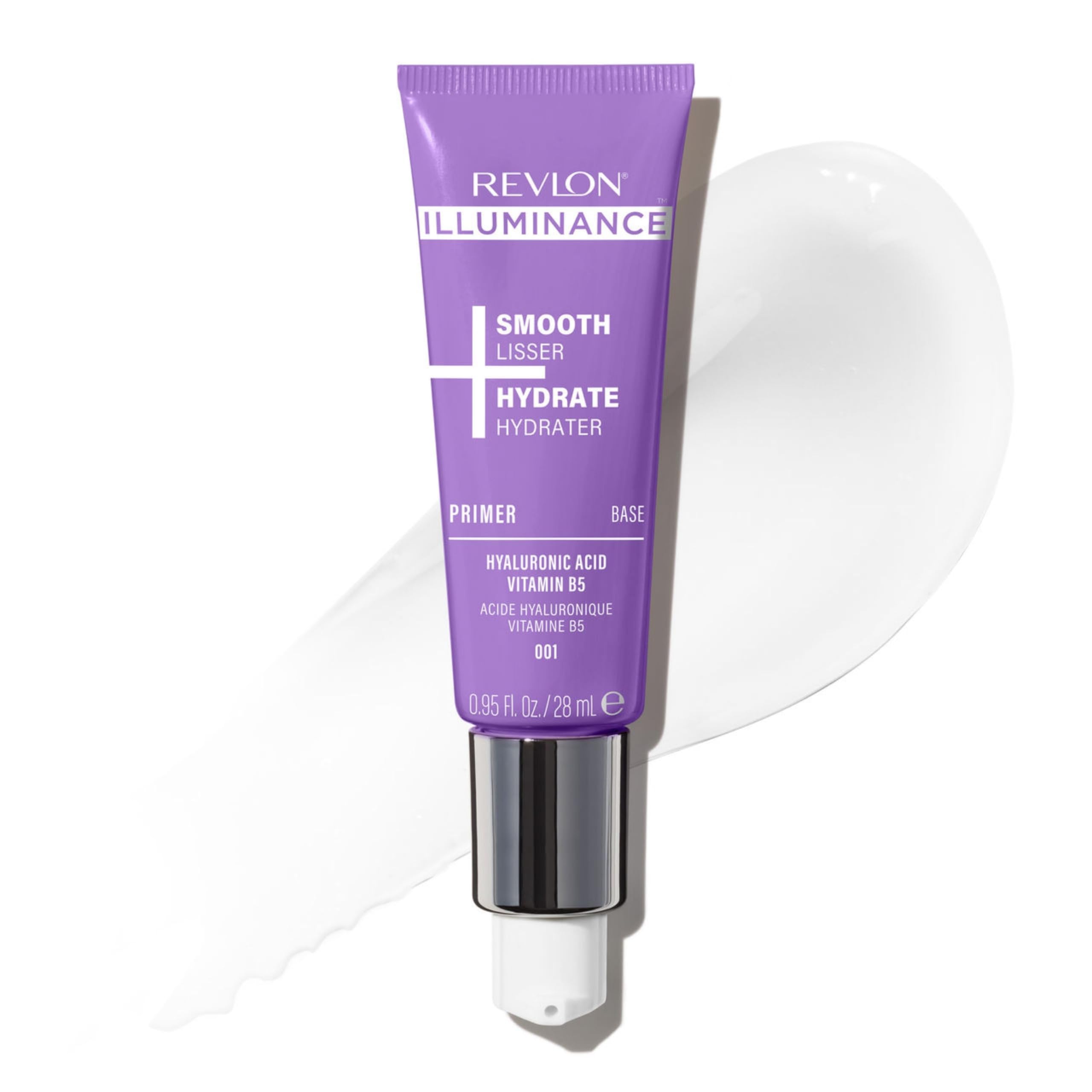 Revlon Illuminance Smooth + Hydrate Primer (001), Primer Viso Levigante e Idratante, Con Acido Ialuronico e Vitamina B5, 28ml