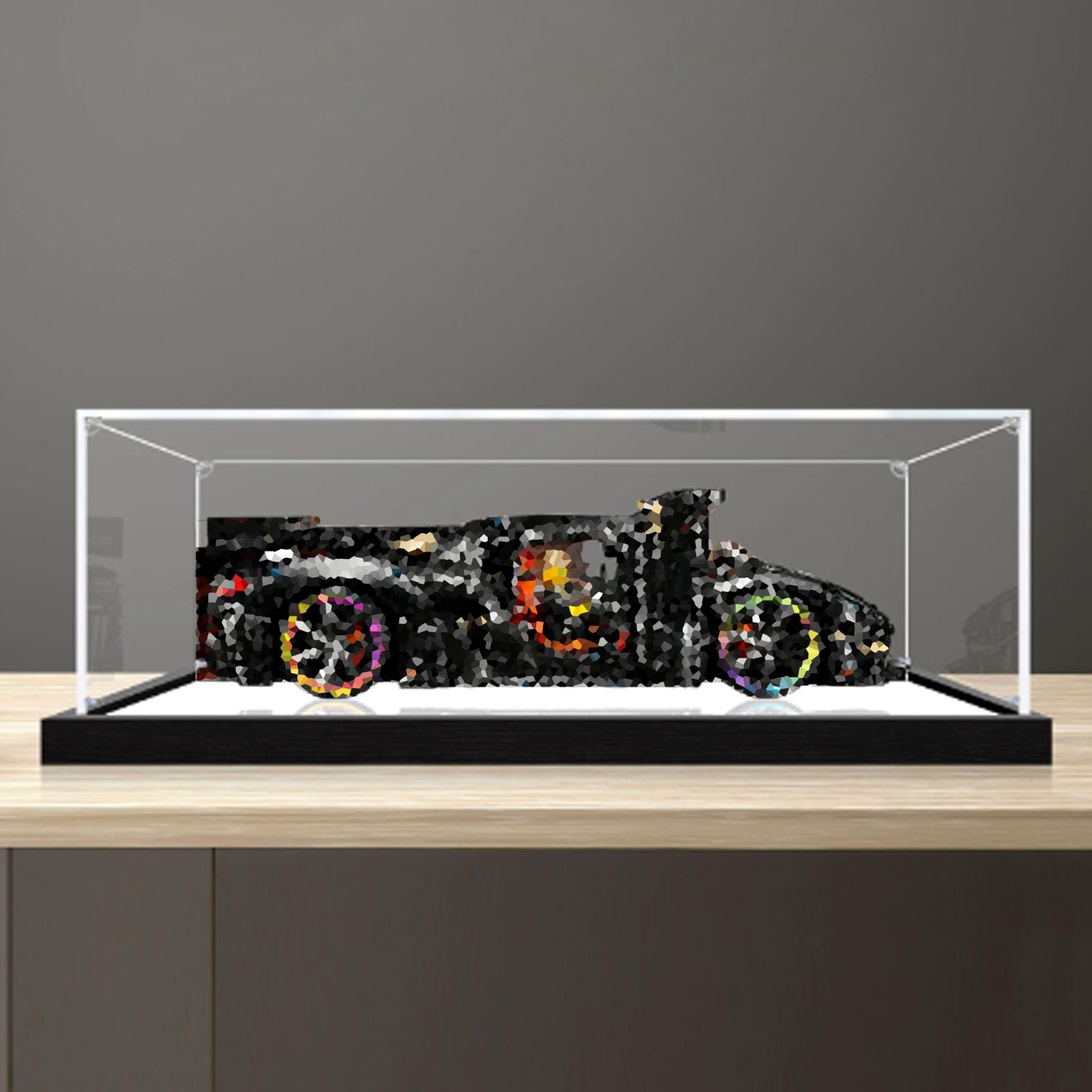 Dustproof acrylic Display Case for Le-go 42232 Racing Car Model-display box only (StyleC 2mm)
