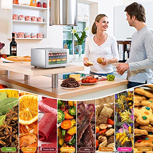 Rovrak Food Dehydrator Machine 5-Tray Stainless Steel Dehydrator For Jerky, Fruit, Meat, Dog Treats, Adjustable Timer, Digital Temperature Control (67 Recipes) #TOP3