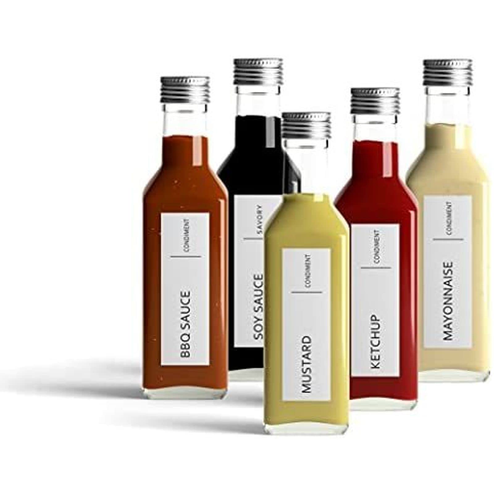 Talented Kitchen Minimalist Labels for Oils, Vinegars & Condiments