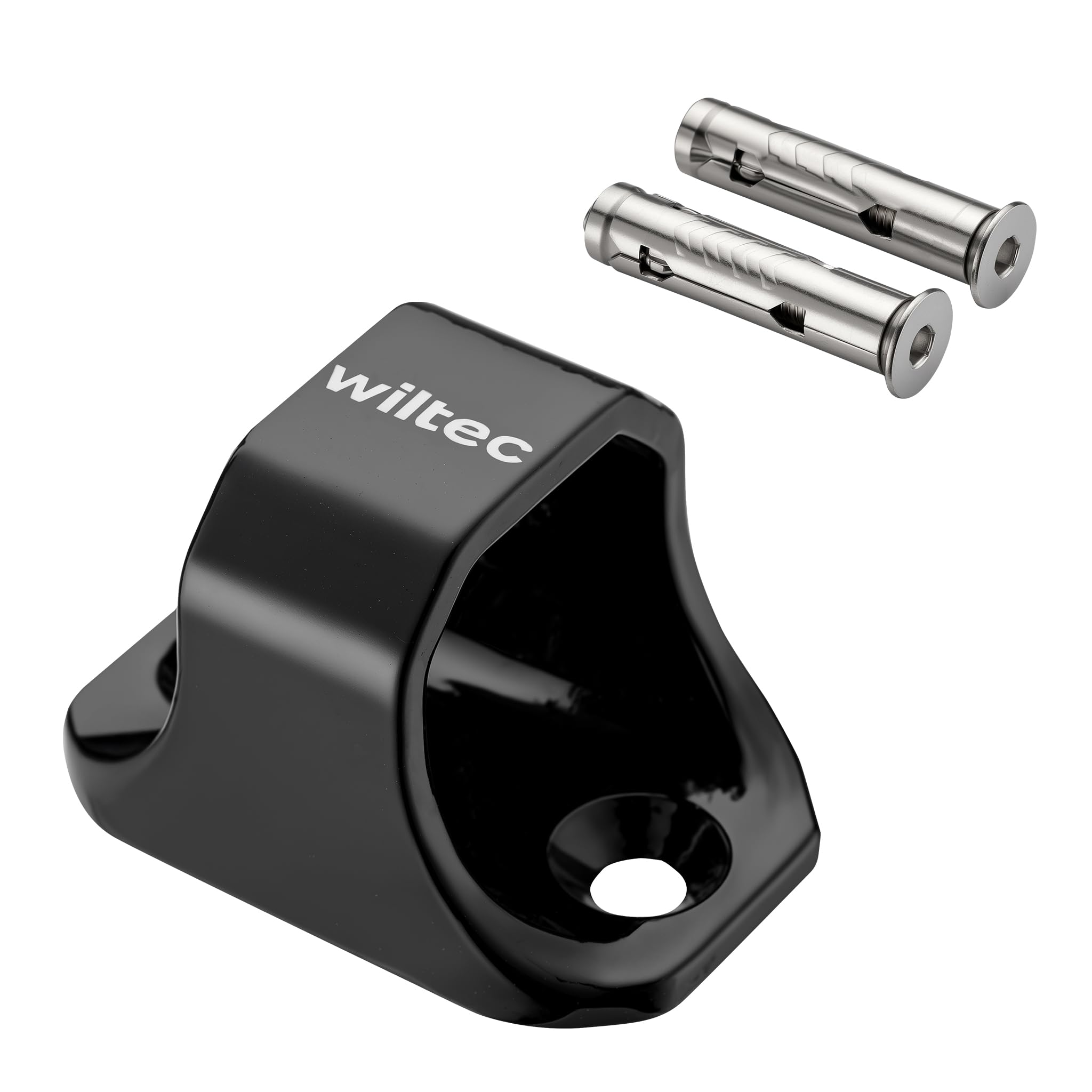 Wiltec Kotwa antykradzieżowa typu 02 ze stali 76 x 50 x 54 mm, zabezpieczenie przed kradzieżą do montażu ściennego i podłogowego do roweru i motocykla
