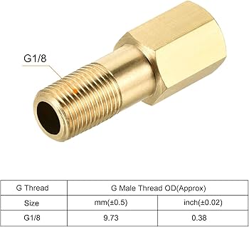 Amazon.com: MECCANIXITY Brass Pipe Fitting G1/8 Female to G1/8