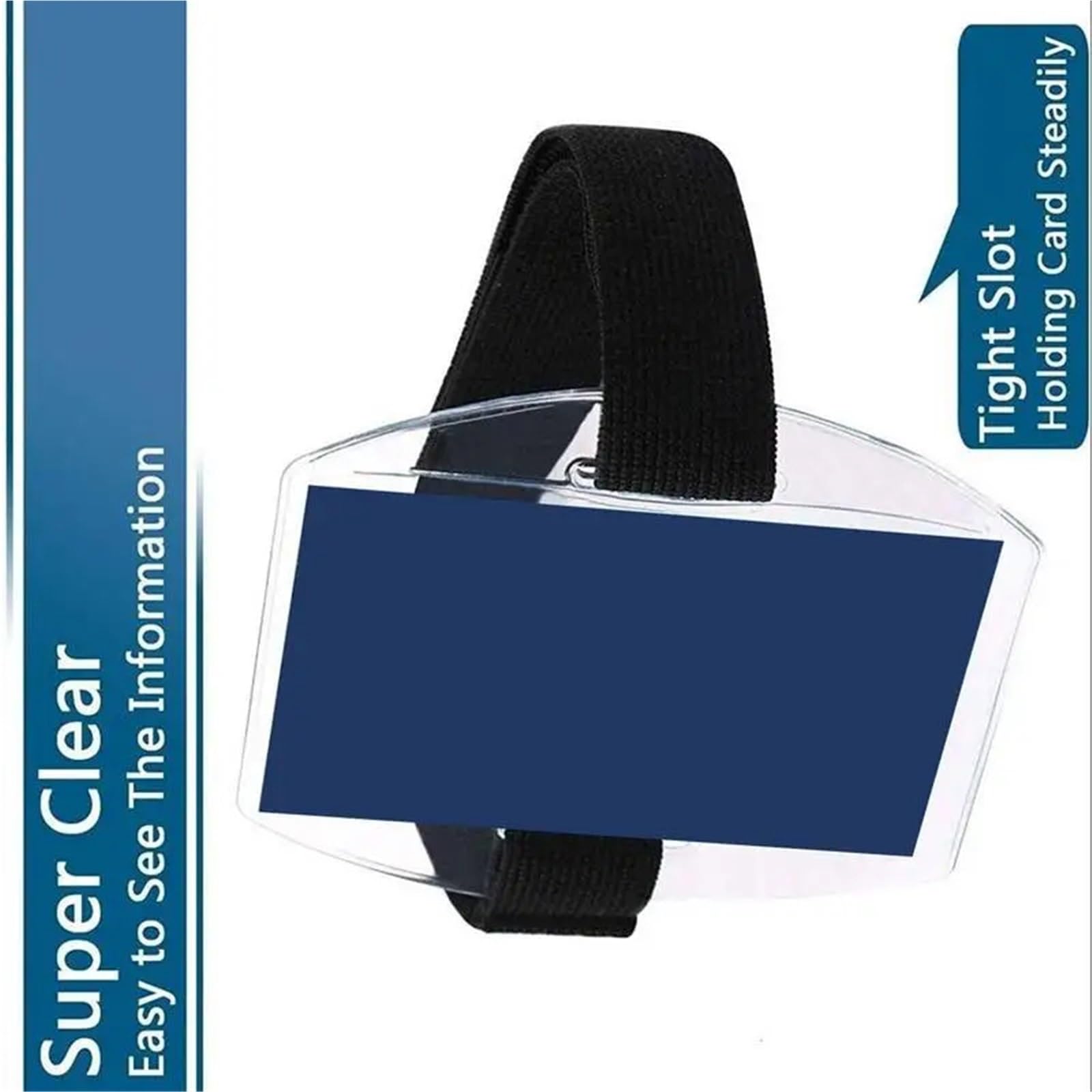 Porte-Badge de bras étanche, 30 pièces, brassard forfait Ski, cartes d'identité en plastique PVC for le travail, bureau et les affaires(Green)