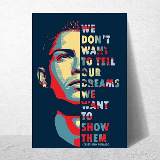 Cristiano Ronaldo Quote Poster 12x18 Inch