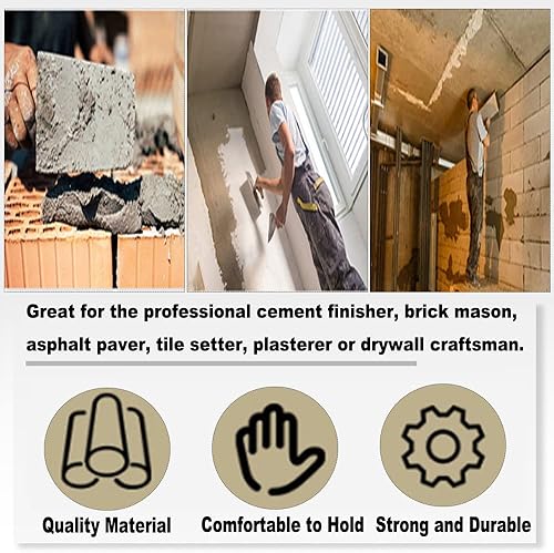 Miniatura 5 de Utoolmart Paleta de mano de mampostería, herramienta de construcción de acabado de hormigón para paneles de yeso 250 x 90, acero al manganeso, con