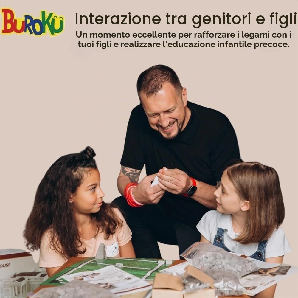 Buroku - Kit Costruzione Romana 390 Pezzi | Tempio Romano Realistico | Mattoni di Pietra | Incoraggia Apprendimento STEM e Abilità Motorie | Per Bambini e Adulti