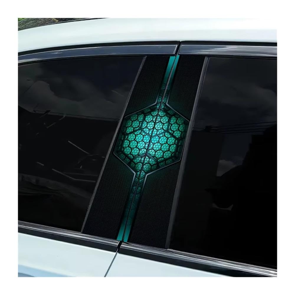 Bertdcx One Color Giant Geometric Car B Pillar Stickers Vinyl Scratch Resistant Auto Parts