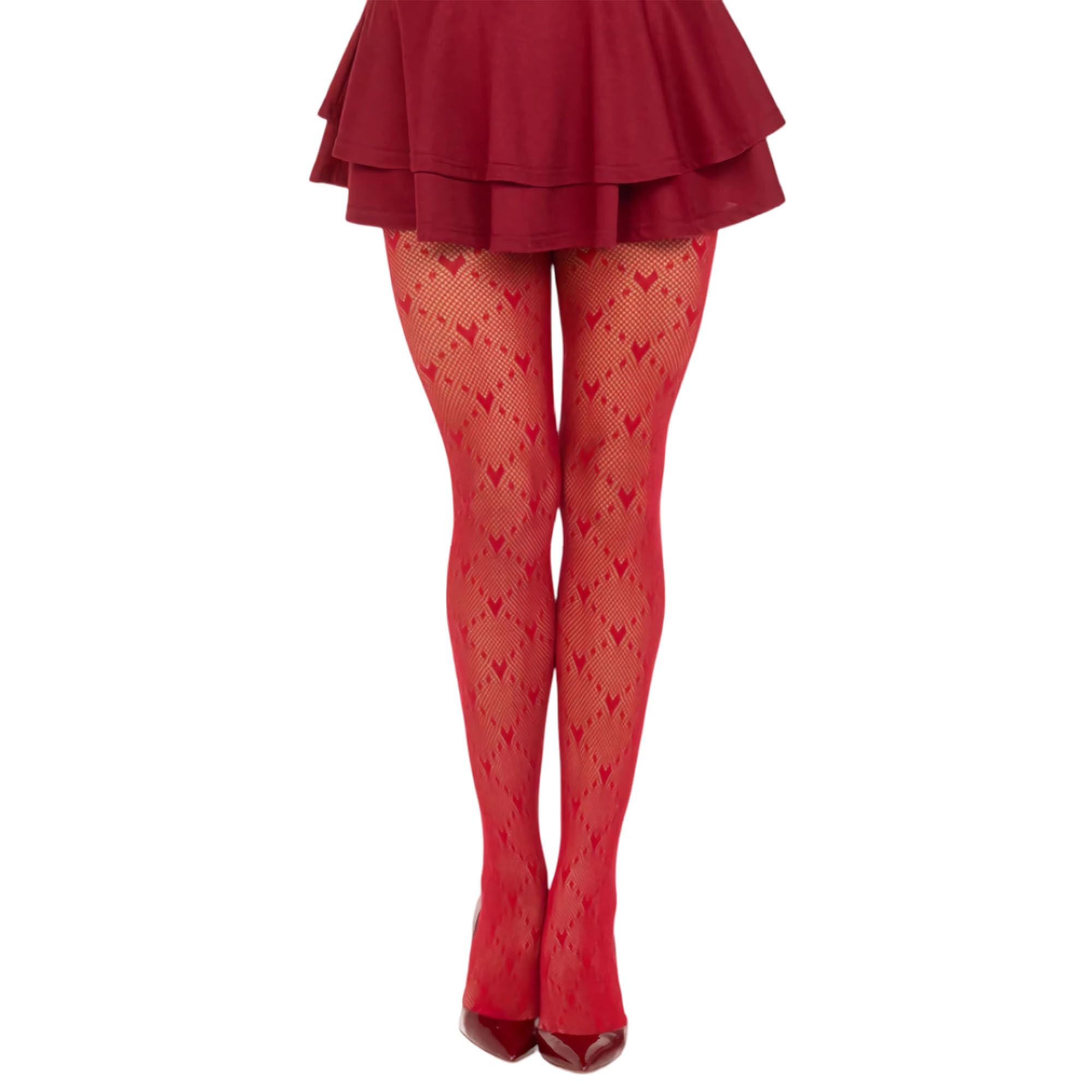 Lace Tights Black White Floral Patterned Tights for Women