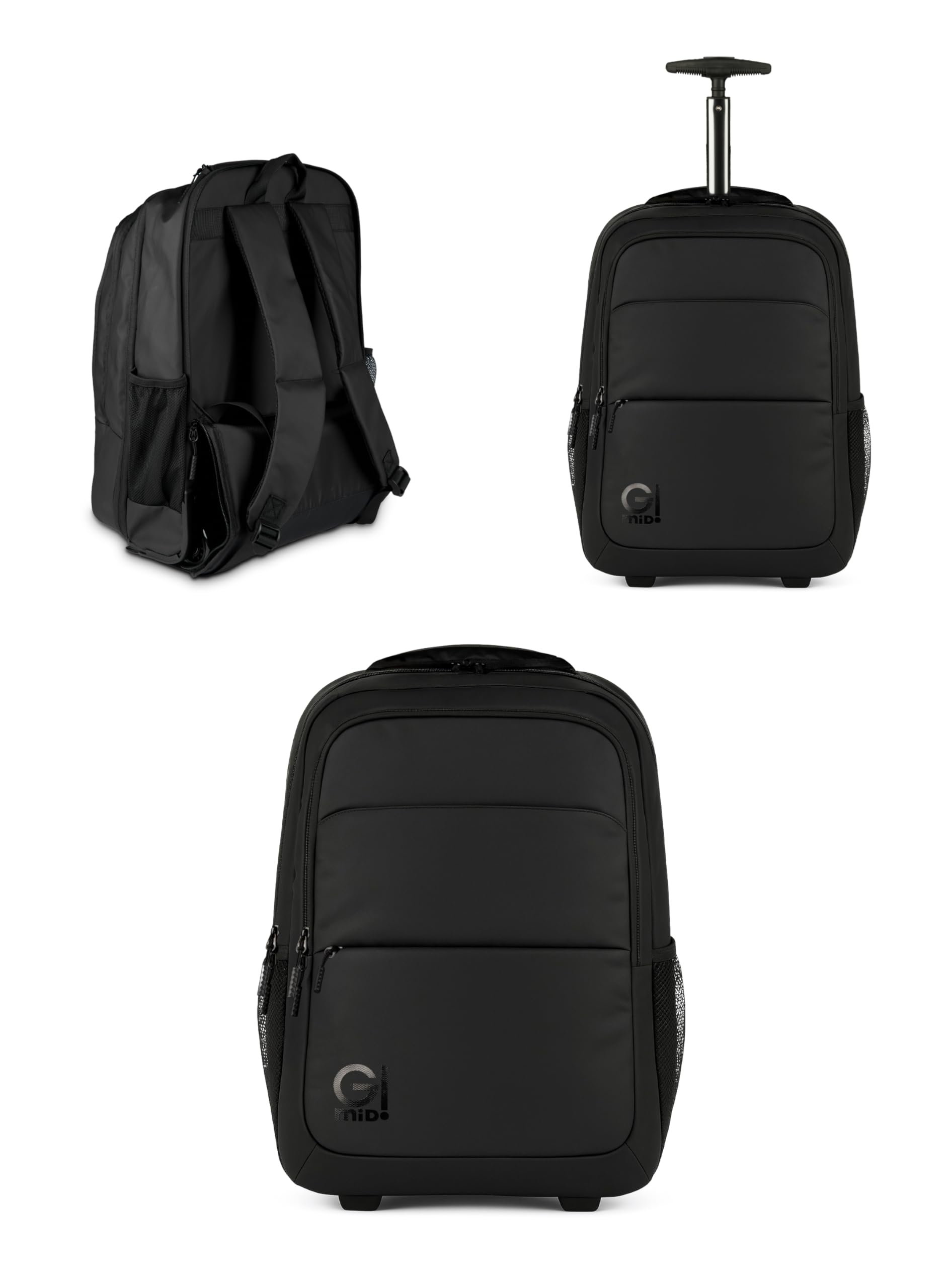 Trolley-Rucksack - Business Laptop- & Tablet-Trolley - Reiserucksack & Handgepäck - wasserabweisend & robust - viele Fächer mit Hauptfach für Kleidung - für Arbeit, Schule, Reisen & Uni