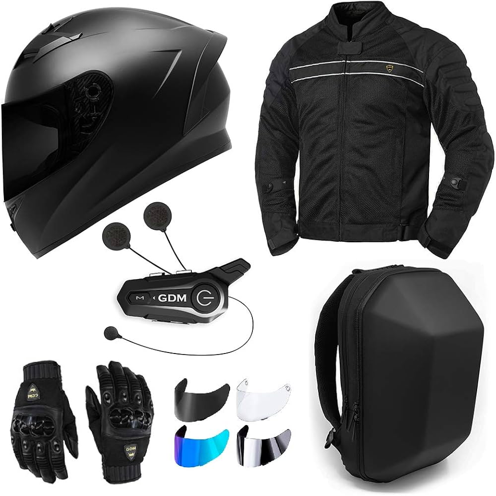 Amazon.com: GDM Motorcycle Protective Gear Bundle (Premium Connect