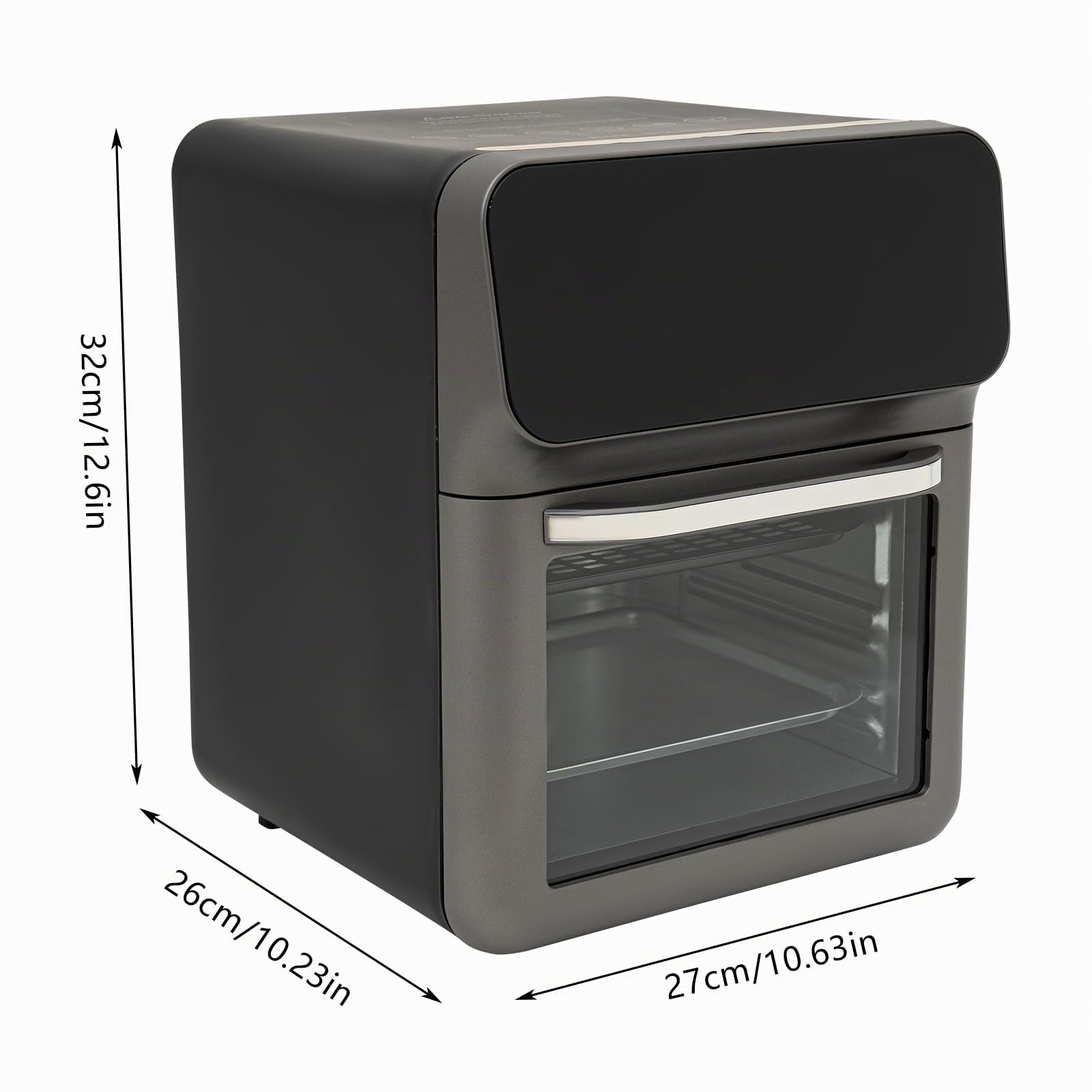 Mini four électrique 13 l, 1350 W, avec écran tactile LCD et minuterie, four multifonction, 2 niveaux d'insertion