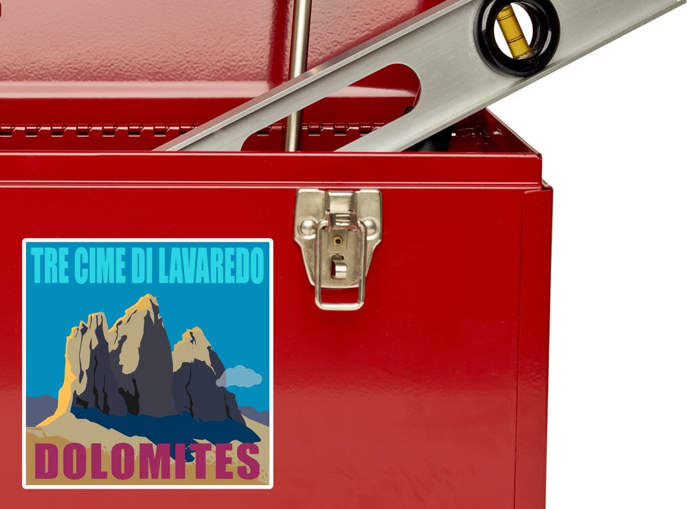 2 x 25cm/250mm Tre Cime di Lavaredo Adesivi vinilici bagagli di viaggio #7315