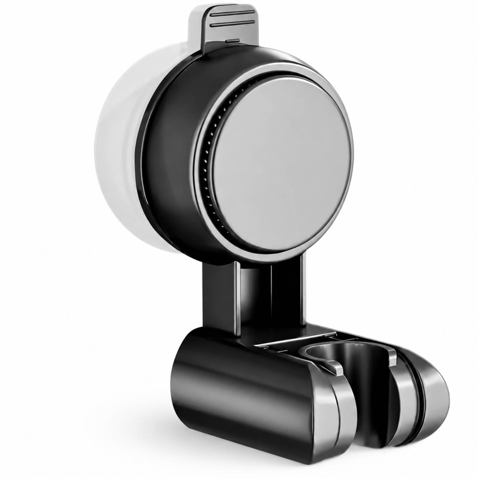 Shower Head Holder Suction Cup, Adjustable Height & Angle, Wall Mounted, No Drilling, Universal, Removable, Stick on Head Bracket, Bathroom & Shower Fixture