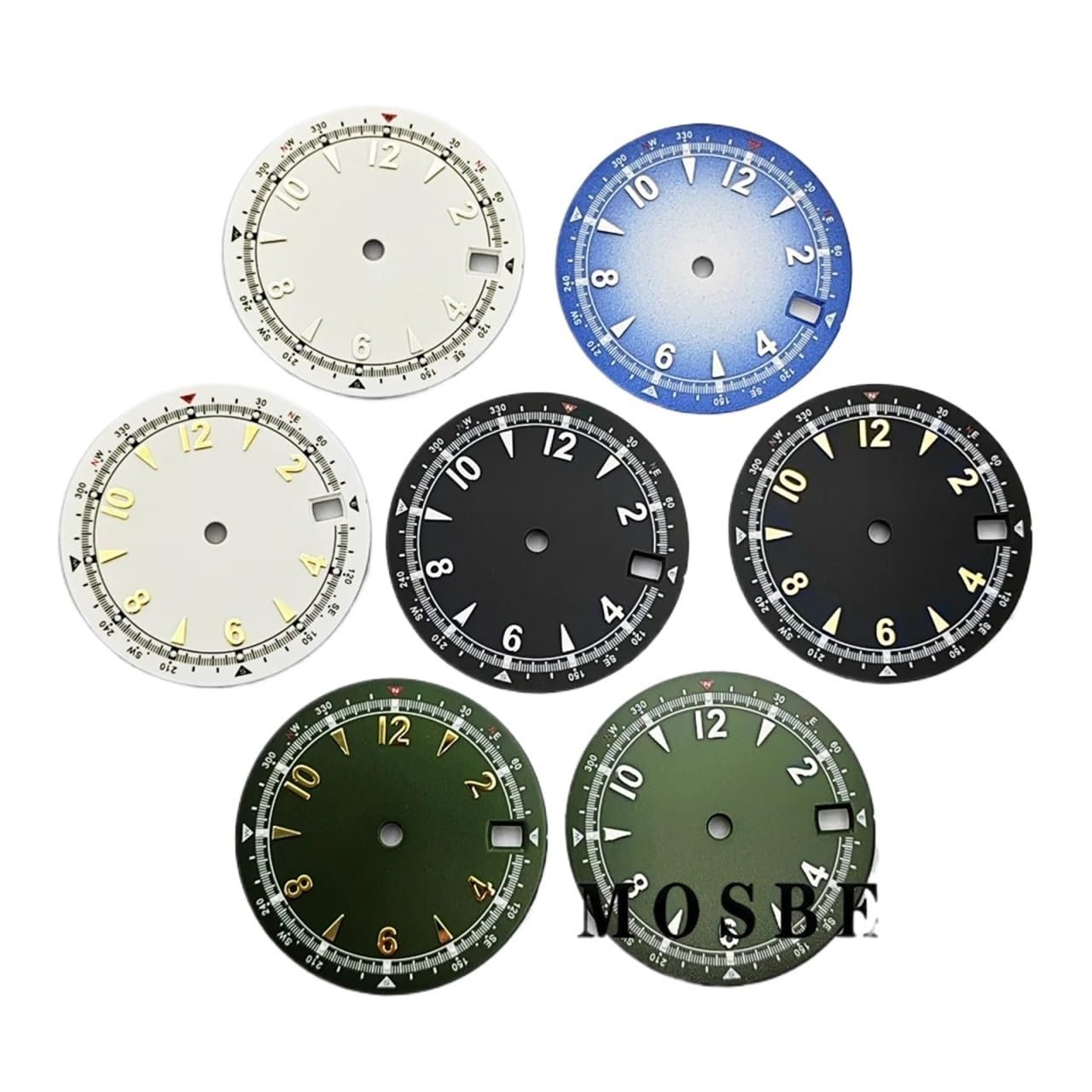 1 szt. 28,5 mm NH35 NH35A Tarcza zegarka ze wskazówkami Zielony Luminous Fit Godzina 3,0.8 Biały/niebieski/czarny mechanizm automatyczny(Dial 12)