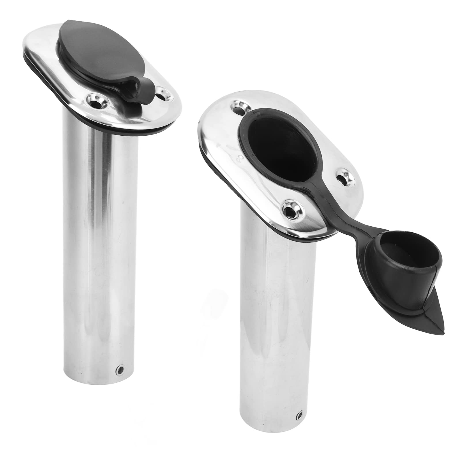 Porte Canne Bateau, Porte Canne A Peche, 2 pcs Porte-Canne à pêche encastré antirouille Bateau Porte-Canne à pêche en Acier avec 6 vis Support Canne A Peche Support De Canne À Pêche