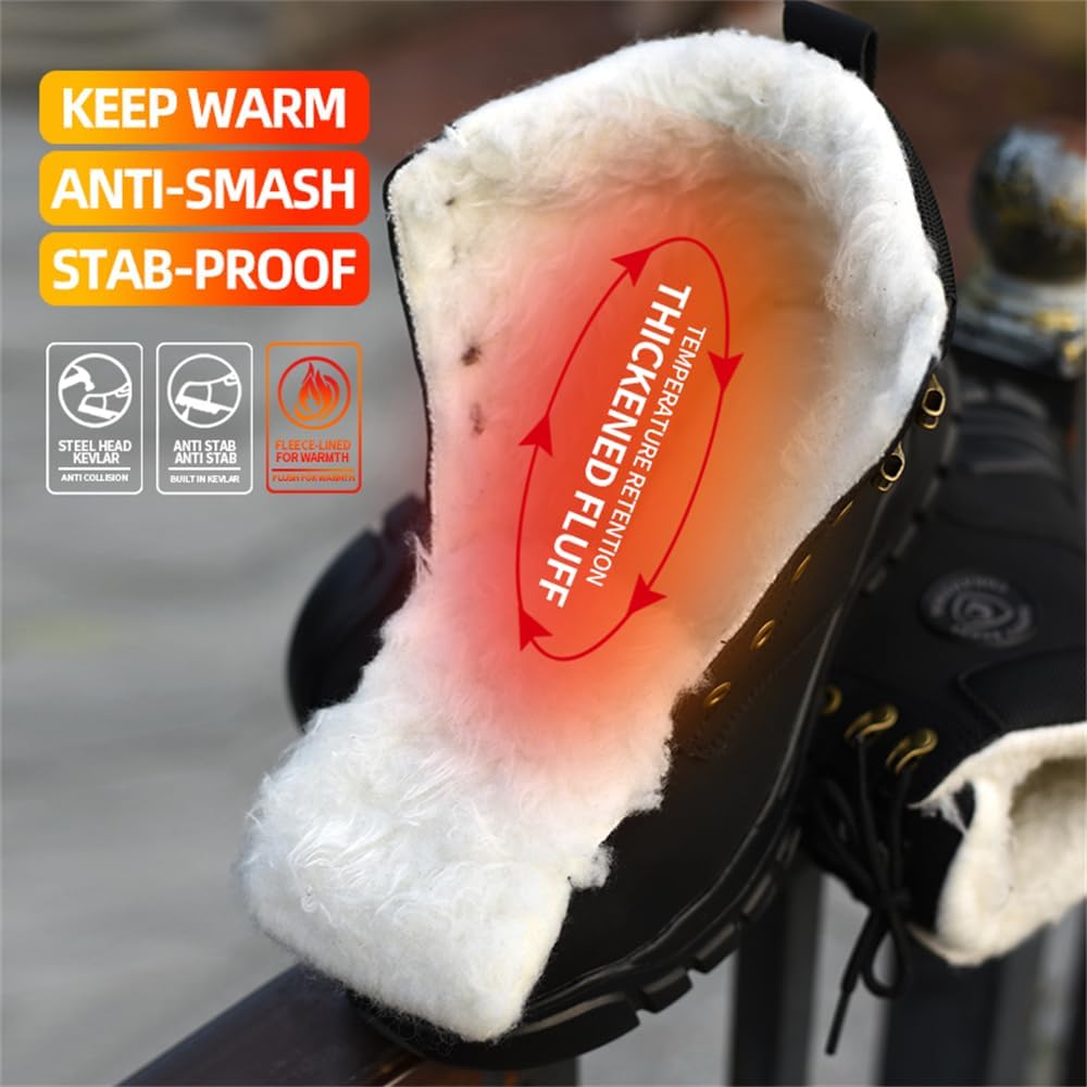 Steel Toe Boots for Women Wateproof Safety Shoes Men Lightweight Composite Toe Boots Leather Construction Steel work Shoes - Image 2